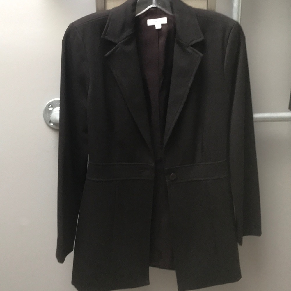 Cache dark brown suit jacket/blazer